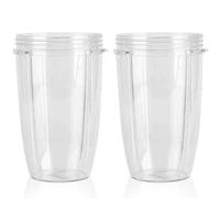 2 Pack Magic Bullet Blender Cups, Tall 32oz Cup Magic Bullet Mugs Cups Blender Milk Juicer Mixer Accessories Magic Bullet Replacement Parts (24 OZ)