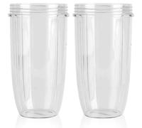 2 Pack Magic Bullet Blender Cups, Tall 32oz Cup Magic Bullet Mugs Cups Blender Milk Juicer Mixer Accessories Magic Bullet Replacement Parts (32oz)