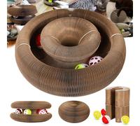 2 Pack Magic Organ Cat Scratcher Board with 4 Bell Ball, Cat Ball Adventure The Ultimate Interactive Mental Physical Exercise for Indoor Cats Toy