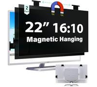 [2 Pack] Magnetic 22 Inch Computer Privacy Screen for 16:10 Aspect Ratio Widescreen Monitor, Hanging Eye Protection Anti Glare Blue Light Computer Monitor Privacy Filter, Removable 22in Protector Film