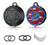 2-Pack Magnetic Airtag Holder,IP68 Waterproof Magnet Holder Adhesive Mount with Key Ring,Zip-Tied & 3M Stick-On for Hidden Tracking of Backpack Luggage Bag Car Bike Truck Motorcycle