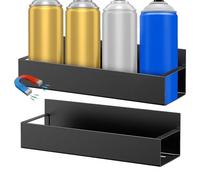 2-Pack Magnetic Can Rack - Heavy-Duty Bottle Organizer, Toolbox Storage Holder, Movable Can Dispenser, Industrial Strength Magnet Gadget | Garage Wall Mount for Tool Organization