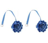 2 Pack Magnetic Curtain Tiebacks 16 Inch Holdbacks Window Tie Backs Clips Decorative Rope Holdback Holder Blue