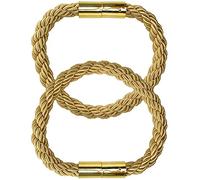 2 Pack Magnetic Curtain Tiebacks 21.7 Inch Holdbacks Window TieBack Clips Decorative Rope Holdback Holder Gold Tone