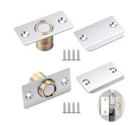 2 Pack Magnetic Door Catch, Silent Ball Catch Silver Door Magnet Adjustable Strong Magnet Invisible Cupboard Closure with Identical Installation Dimension Fit for Kitchen Cabinets Drawers Wardrobes
