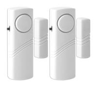 2 Pack Magnetic Door Window Alarm Sensor,Loud 95dB Security Wireless Door Sensor Burglar Alarms System Shed Garage Vibration Entry Warning Detector for House Office School Hotel Home Shop Safety