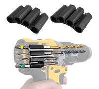 2 Pack Magnetic Drill Bit Holders, Universal 1/4" Hex Bit Sleeve for Impact Drivers, Holds 4 Bits per Holder, Easy Access & Strong Adhesion