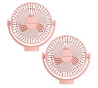 2-Pack Magnetic Golf Cart Fan Rechargeable, 12000mAH Battery Operated Portable Fan with 3 Speeds, LED Lantern, Magnetic Base, Suitable for EZGO Club Car Yamaha, Golf Cart & Cruise Ship Accessories