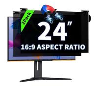 2 Pack Magnetic Hanging Computer Privacy Screen for 24 ''16:9 Aspect Ratio | Removable Protector Film; Anti Glare/Blue Light; Anti-Scratch 24 in Computer Privacy Shield Suitable for Daily Activities