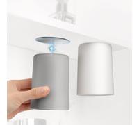 2 Pack Magnetic Inverted Toothbrush Cup Unbreakable Reusable Drinking Cups Set of 2 Colors, Plastic Bathroom Tumbler 280ml, Dishwasher Safe (Grey & White)