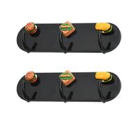 2-Pack Magnetic Key Holder with Self Adhesive Hooks for Refrigerator, Kitchen, and Laundry Room, Strong No-Drill No-Trace Magnet Hooks, Innovative Entryway Door Hangers