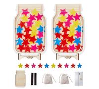 2 Pack Magnetic Reward Jar for Kids, Magnetic Star Reward Jar for Classroom, Behavior Management Classroom Tools, Reward Jar System for Classroom Home, Magnetic Reward Jar for Classroom Board