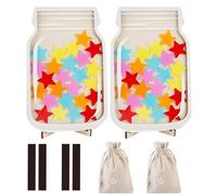 2 Pack Magnetic Reward Jar For Kids, Star Reward Jar Magnetic, Kids Behavior Incentive Jars, Classroom Behavior Management Tools Rewards Jars System For Classroom Home