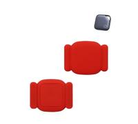 2 pack Magnetic Silicone Case For UGREEN FineTrack Anti-Loss Tracker,daunke Full Protection Cover(suitable for Elderly,Pets,Backpack,Luggage,Kids,Keys) Scratch-Resistant,Red