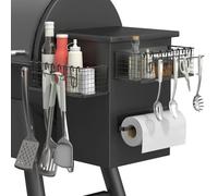 2-Pack Magnetic Storage Bins with Paper Towel Holder for Traeger - Accessories for Traeger Compatible with Ironwood 885, Pro Series 34, Pro Series 22, Pro D2 575, Pro 780 And Pit boss, Z-Grills