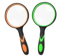 2 Pack Magnifying Glass for Kids, 10X Kids Handheld Magnifying Glass | for exploring bugs, plants and small objects, ideal for nature discovery, reading, hobbies, crafts and learning