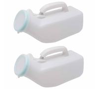 2 Pack Male Urinal Bottle,1200ml Male Urinal Pee Bottle with Lid,Portable Urinal for Men,Measuring Scale and Easy Grip Handle, for Travel,Hospitals and Camping