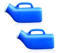 2 Pack Male Urinal Bottle, 1200ML Urine Bottle for Men Portable Urinal Pee Bottle Pee Containers with Lid Measuring Scale for Travel, Hospitals, Urine Collection