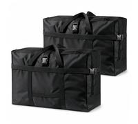 2 Pack Maletines de 50 Libras para Viajar a Cuba Duffel Bags, Galaxy Black | maleta de viaje para 50 libras, 52 linear in checked duffel with water resistant Oxford fabric and trolley sleeve