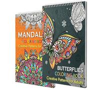 2 Pack Mandala Colouring Books Set, Cosy Colouring Books for Women, Stress Relief Coloring Book, Mindfulness Colourings Book Suitable for Decoration and Gifts(21.5cm x 28cm)