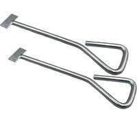 2 Pack Manhole Cover Lifting Keys - 18" & 6" Carbon Steel Drain Cover Lifter for Standard & Pedestrian Duty Covers - Long Handle for Easy Leverage & Secure Grip (6 Inch Key 2pk)