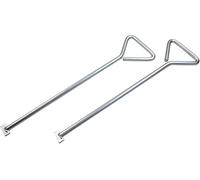 2 Pack Manhole Cover Lifting Keys - 18 Inch (450mm) Heavy Duty Carbon Steel Tools with Long Handles - Corrosion Resistant Drain Cover Removal Bars for Easy Lifting