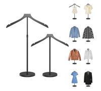 2 Pack Mannequin Torso, 20-34 Inch Adjustable Shirt Display Stand, Black