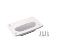 2 Pack Marine Flush Recessed Handle Black PP Hatch Pull for Boat Yacht Deck Locker Door 92mm(1 pc white)