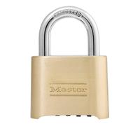 2 Pack Master Lock 175D 2 Wide Re-Settable Combination Padlock Hardened with 1 Shackle Height