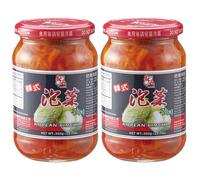(2 Pack) Master Sauce Korean Kimchi Cabbage in Jar 360g + Uplabel Creations 180ml Food Pot