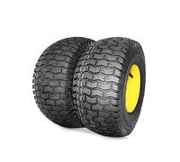 (2 Pack) MAXROLLORS 15x6.00-6 Tubeless Front Tires and Wheels, 3" Offset Hub, Compatible with 100 and D100 Series John Deere Riding Mowers, 3/4" Bearings, 4-Ply (15x6-6)