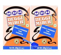 (2 Pack) MDH Deggi Mirch Indian Chilli Powder For Curries 100g + UpLabel Creations 35ml Measuring Spoon