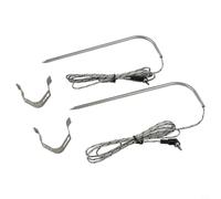 2-Pack Meat Probe for Traeger Grills Wood Pellet Oven, German PT1000 Sensor Waterproof BBQ Thermometer Probe, Stainless Steel Replacement(2 pcs)