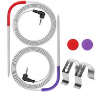 2 Pack Meat Probe Replacement for Pit Boss Pellet Grills and Smokers, 3.5mm Plug Temp Meat Probe with Probe Clips and Grommet, Replace for Pitboss Accessories