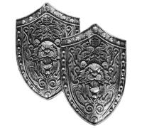 2 Pack Medieval Knight Shield Toys for Boys and Girls Halloween Costumes Accessories Plastic Lion Guard Sword Set for Boys Pretend Play