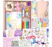 2-Pack Mega Journal Kit for Teenage Girls Gifts, Diary Gift for 8 9 10 11 12 13 14 Year Olds Girl, Stationery Set and Scrapbook Kit for Teen Girls, Creative Girl Gifts Ages 8-14, Art and Craft Set
