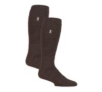 Heat Holders Men's 2 Pack Extra Long Knee High Ski Socks in Brown | Size: 6-11 Heat Holders Brown 6-11