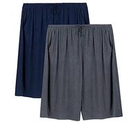 2 Pack Men's Lounge Wear Pyjama Shorts Super Soft Comfy Men's Pyjama Shorts Bottoms Modal Light and Breathable