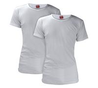 HEAT HOLDERS - 2 Pack Mens Winter Thermal Underwear Short Sleeve Top | Soft Warm Cotton Rich T-Shirt (M, White)