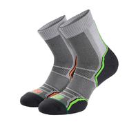 1000 Mile Trail Sock - Twin Pack: Grey: L Size: L, Colour: Grey