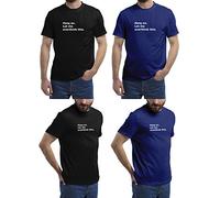 (2-Pack) Mens T Shirt with Stylish Print Casual Short Sleeve Premium Soft Medium Weight Multipack Ideal for Everyday Wear Fast-Drying Essential Crew Neck Noos T-Shirt (Hang- (Black & Navy), XL)