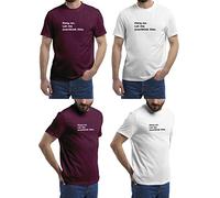 (2-Pack) Mens T Shirt with Stylish Print Casual Short Sleeve Premium Soft Medium Weight Multipack Ideal for Everyday Wear Fast-Drying Essential Crew Neck Noos T-Shirt (Hang- (Burgundy & White), XXL)