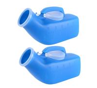 2 Pack Men's Urinal Bottle 1200ml/40.5oz - Leakproof Portable Urinal with Lid, Graduation Marks & Handle, Unbreakable Plastic Urinal for Camping, Road Trips, Car, Elderly, Night Use, Bedridden Patient