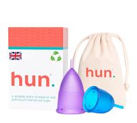 2 Pack Menstrual Cup - Medical Grade Silicone Period Cup with Cotton Storage Bag - Reusable Tampon Alternative - 12 Hour Leak Protection - BPA Free Zero Waste Period Care - Small and Regular Size