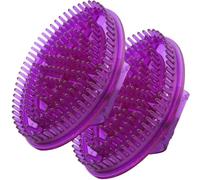 2 Pack Meridian Massage Brush Silicone Massage Brush for Belly Soft Handheld Body Tool Purple