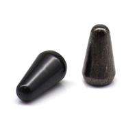 2-Pack Metal Guitar Switch Tip | 4.7mm 5-Way Toggle Switch Cap for Fender/Squier Stratocaster/Telecaster/Ibanez | Universal Metal Switch Knob (Black+Black Nickel)