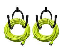 2 Pack Metal Hose Hanger, Wall Mount Holder for Garden/Expandable/Reel Hoses - Chain-Link Fence or Wall Mount