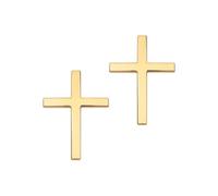 2 pack Metal Jesus Christ Cross Badge Stickers, 3D Cross Three-Dimensional Metal Sticker, Crosses Car Decal for Any Surface, Christ Emblem Badge Decal Symbol of Strength, Protection, Divine (Golden)