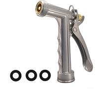 2 Pack Metal Watering Nozzle 0.75 Garden Hose Sprayer with Modifiable Flow Leak-Proof Brass Tap Connector for Plant Irrigation Car Washing Patio Cleaning