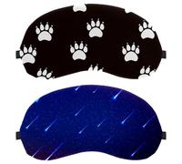 2 Pack Meteor Shower Sky Sleep Mask Cover, Eye Mask for Men Women, Breathable Sleeping Eye Masks, Zero Eye Pressure for Sleeping